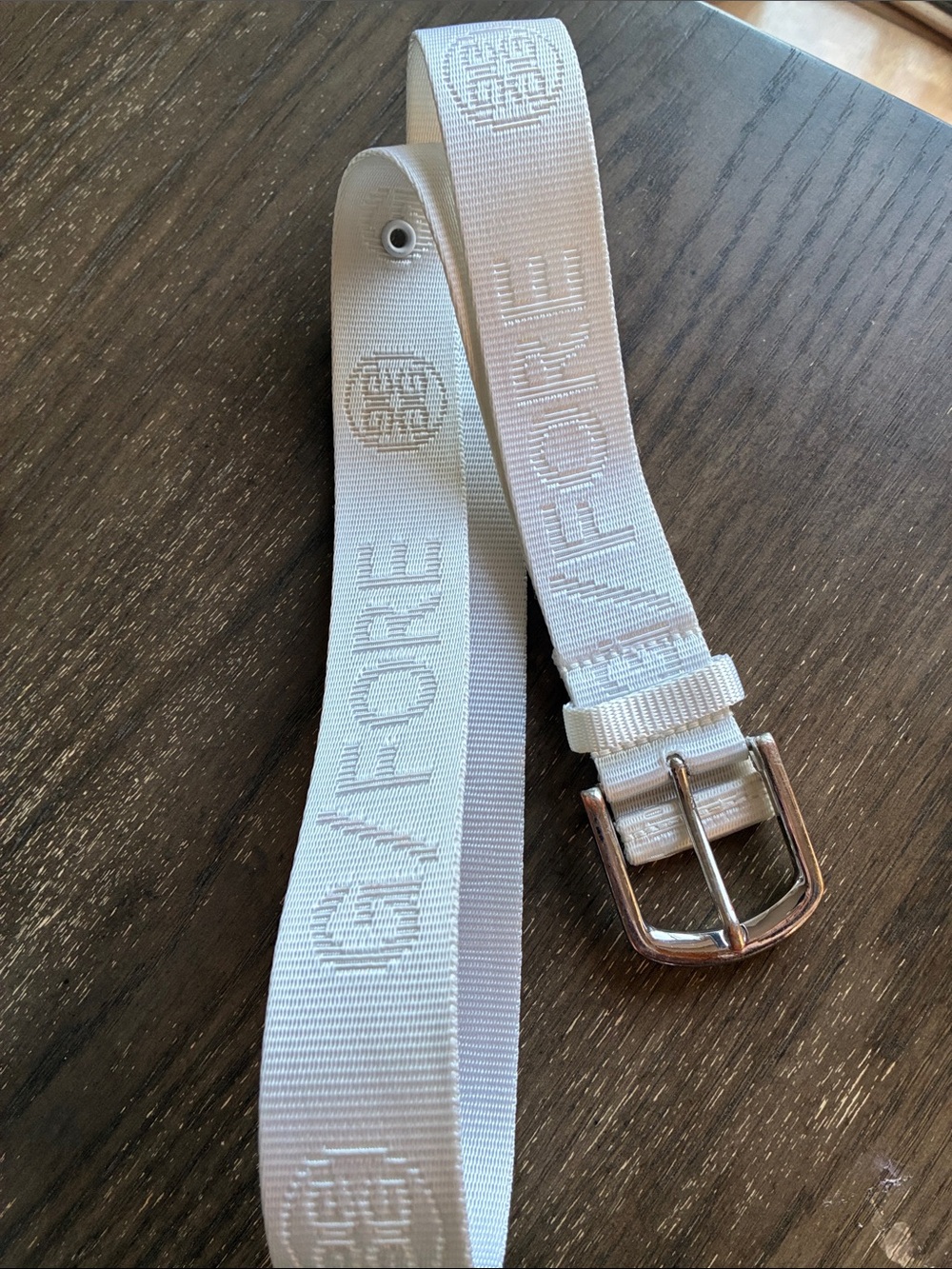 G/FORE  white webbed fabric belt